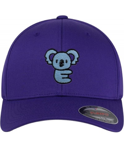 Flexfit Koala Embroidered Baseball Cap Australia Purple $13.19 Baseball Caps