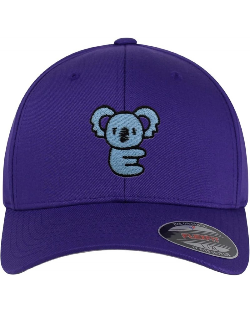 Flexfit Koala Embroidered Baseball Cap Australia Purple $13.19 Baseball Caps