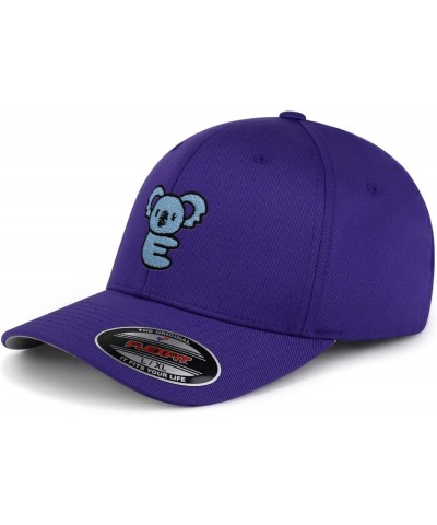 Flexfit Koala Embroidered Baseball Cap Australia Purple $13.19 Baseball Caps