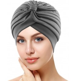 Women Turban Beaded Braid Chemo Cancer Headscarf Cap Hair Covered Wrap Hat Hijab Cap Gifts Christmas Thanksgiving Silver $5.7...