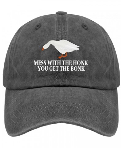 Mess with The Honk You Get The Bonk Sun Hat Running Cap Black Hats for Men Gifts for Son Pigment Black $12.58 Baseball Caps