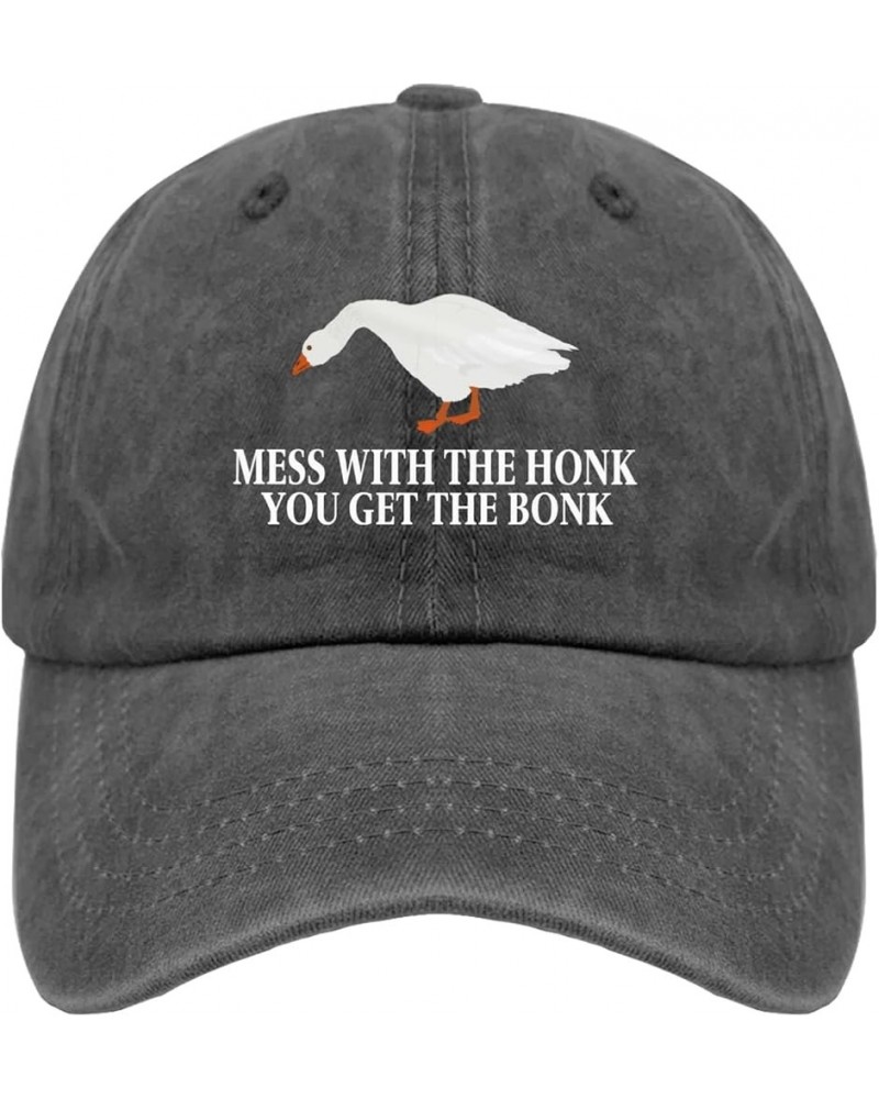 Mess with The Honk You Get The Bonk Sun Hat Running Cap Black Hats for Men Gifts for Son Pigment Black $12.58 Baseball Caps