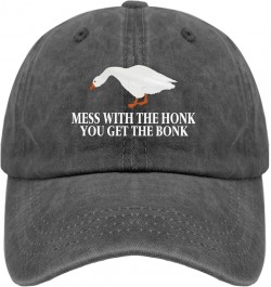 Mess with The Honk You Get The Bonk Sun Hat Running Cap Black Hats for Men Gifts for Son Pigment Black $12.58 Baseball Caps