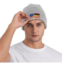 Unisex American Flag and Colombia Flag Knit Beanie Hat,Soft Warm Skull Cap Winter Hat Knit Cuffed Beanie for Men and Women Gr...