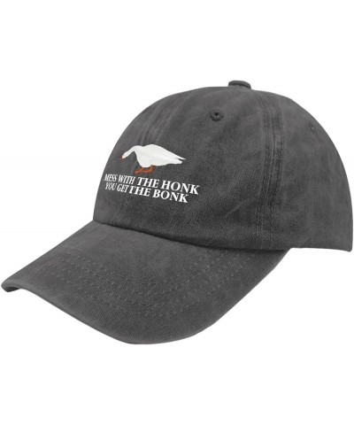 Mess with The Honk You Get The Bonk Sun Hat Running Cap Black Hats for Men Gifts for Son Pigment Black $12.58 Baseball Caps