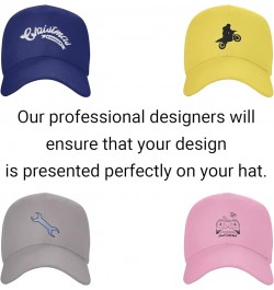 Custom Hats for Men Design Your Own Name Logo Text Image Personalized Baseball Hats Navy Blue $7.91 Baseball Caps