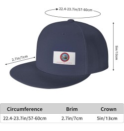 Official Flag of Culver City, Ca Snapback Hat Baseball Cap for Men Women Hip Hop Style Flat-Brimmed Hats Navy Blue $13.13 Bas...