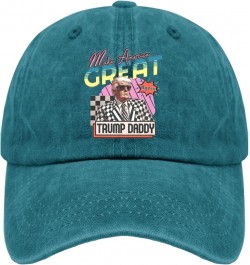 Daddy's Home Trump Golf Hat Daddy Hat Pigment Black Dad Hats for Men Gifts for Son Workout Cap Cyan Blue $11.99 Cowboy Hats