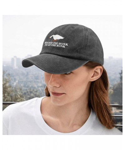 Mess with The Honk You Get The Bonk Sun Hat Running Cap Black Hats for Men Gifts for Son Pigment Black $12.58 Baseball Caps