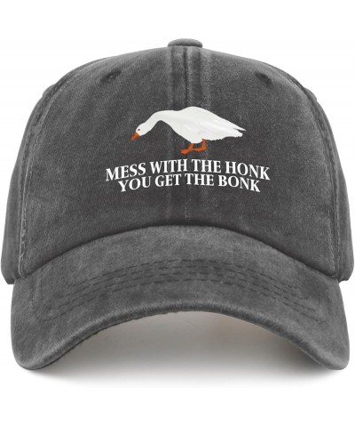 Mess with The Honk You Get The Bonk Sun Hat Running Cap Black Hats for Men Gifts for Son Pigment Black $12.58 Baseball Caps