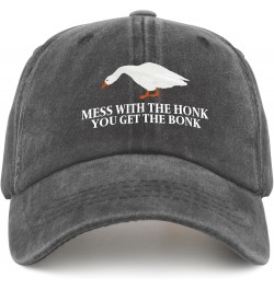 Mess with The Honk You Get The Bonk Sun Hat Running Cap Black Hats for Men Gifts for Son Pigment Black $12.58 Baseball Caps