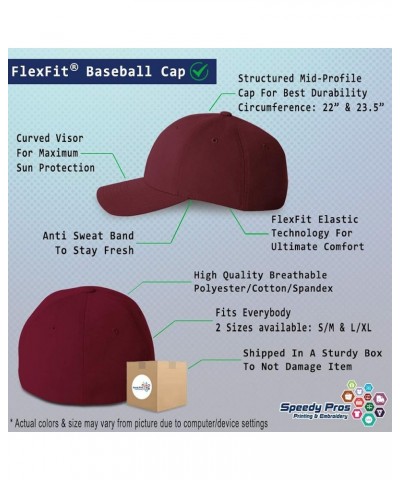 Flexfit Hats for Men & Women Oh The Places You'll Go Polyester Dad Hat Baseball Cap Burgundy $17.15 Baseball Caps