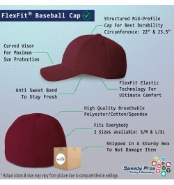 Flexfit Hats for Men & Women Oh The Places You'll Go Polyester Dad Hat Baseball Cap Burgundy $17.15 Baseball Caps