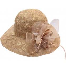 Women's Church Fascinator Bridal Tea Party Wedding Hat Run Like A Girl Hat Khaki-e $7.58 Sun Hats