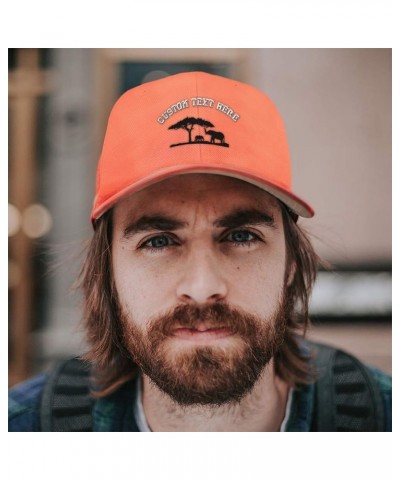 Baseball Cap Elephant Africa Embroidery Animals Wild Hats for Men & Women Black Personalized Text Here $10.25 Baseball Caps