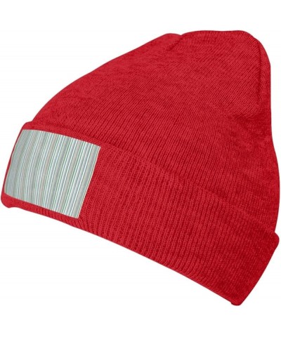 Vertical Stripes Print Unisex Warm Knit Hat Cap Winter Cap Cute Soft Warm Outdoor Ski Knit Cap Nightcap Red $10.19 Skullies &...