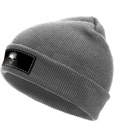 Beanie Hat for Men and Women Star Consider Winter Warm Hats Knit Slouchy Thick Cap Charcoal-skulls Line $11.18 Skullies & Bea...