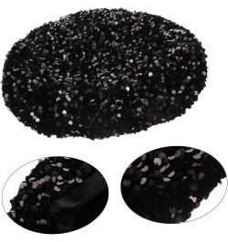 2 Pcs Sequined Beret French Beret Hat Rave Accessories Fancy Beret Hat French Hats for Ladies Novelty Blackx3pcs $16.85 Berets