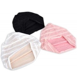 Women's Baggy Slouchy Chemo Sleep Beanie Hat Skull Cap 3 Pack White & Black & Pink $9.35 Skullies & Beanies