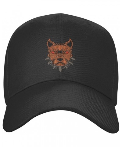 Angry Dog Head Baseball Cap for Men Women Dad Hat Classic Adjustable Golf Hats Black $11.62 Baseball Caps