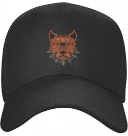 Angry Dog Head Baseball Cap for Men Women Dad Hat Classic Adjustable Golf Hats Black $11.62 Baseball Caps