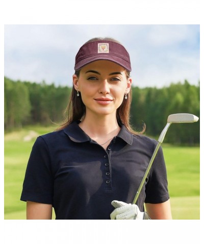 No Bad Day Seamless Chart Sun Visor Hats for Women Men Sun Hat Vintage Golf Hat Adjustable Baseball Cap Red $14.86 Visors