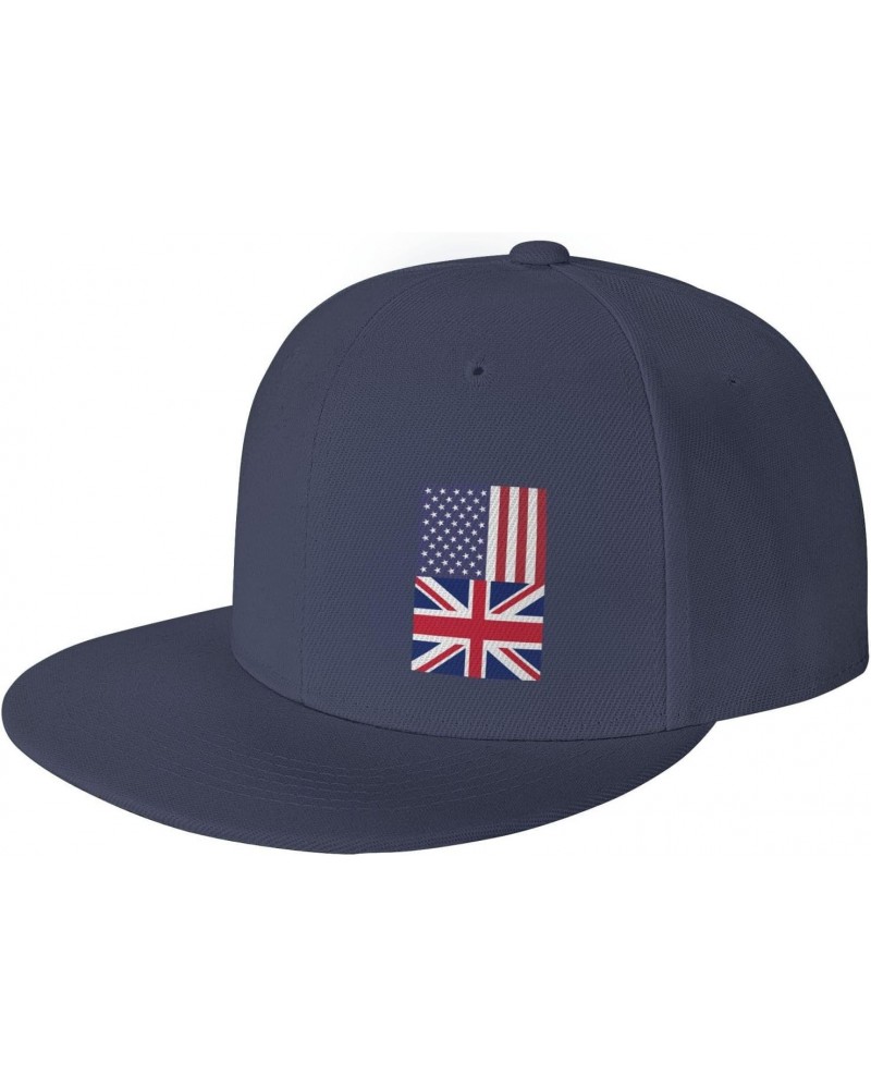 America UK Friendship Flag Customizable and Adjustable Baseball Cap for Outdoor Activities and Golf Navy Blue $13.25 Baseball...