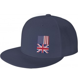 America UK Friendship Flag Customizable and Adjustable Baseball Cap for Outdoor Activities and Golf Navy Blue $13.25 Baseball...