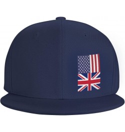 America UK Friendship Flag Customizable and Adjustable Baseball Cap for Outdoor Activities and Golf Navy Blue $13.25 Baseball...