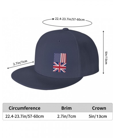 America UK Friendship Flag Customizable and Adjustable Baseball Cap for Outdoor Activities and Golf Navy Blue $13.25 Baseball...