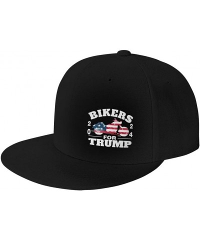 Bikers for Tru-m-p-2024 USA 5 Flag-Denim Hats Cowboy Knit hat Baseball Caps Fisherman's hat Black $12.43 Baseball Caps