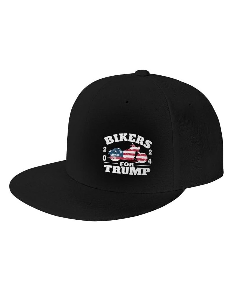 Bikers for Tru-m-p-2024 USA 5 Flag-Denim Hats Cowboy Knit hat Baseball Caps Fisherman's hat Black $12.43 Baseball Caps