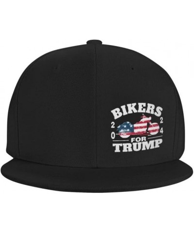 Bikers for Tru-m-p-2024 USA 5 Flag-Denim Hats Cowboy Knit hat Baseball Caps Fisherman's hat Black $12.43 Baseball Caps