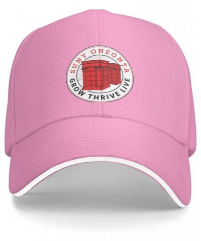 Suny Oneonta Unisex Classic Hat Adjustable Fashion Casquette for Men Women Pink $13.68 Baseball Caps