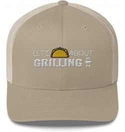 Let's Taco About Grilling BBQ Grill Adjustable Trucker Cap Mesh Hat Khaki $17.91 Baseball Caps