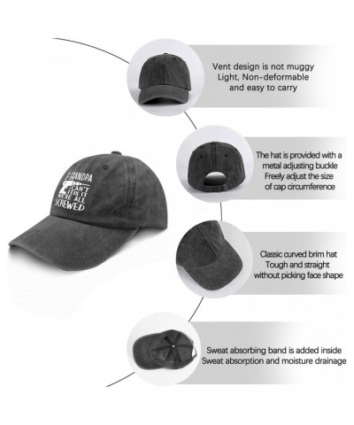 If Grandpa Can't Fix It We're All Screwed Hat for Men Baseball Cap Classic Washed Running Hats $10.05 Baseball Caps