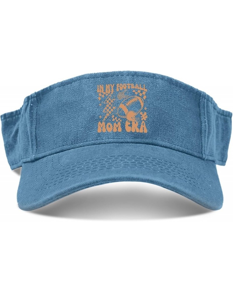 in My Football mom era Cap Sun Visor Hats for Men Visor Lightweight Sun Visor Hats Lake Blue $8.49 Baseball Caps