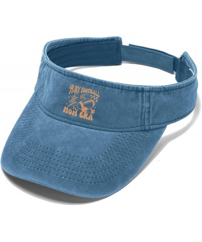 in My Football mom era Cap Sun Visor Hats for Men Visor Lightweight Sun Visor Hats Lake Blue $8.49 Baseball Caps