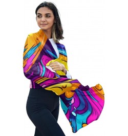 Women's Shawls Long Lightweight Silk Scarf Hair Scarf, abstract whale animal $11.57 Scarves