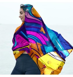 Women's Shawls Long Lightweight Silk Scarf Hair Scarf, abstract whale animal $11.57 Scarves