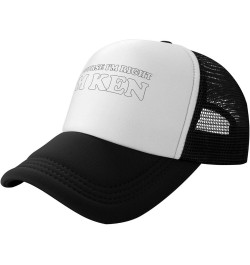 of Course I'm Right I'm Ken Women's Baseball Cap Low Profile Mesh Trucker Cap Adjustable Black $10.49 Baseball Caps