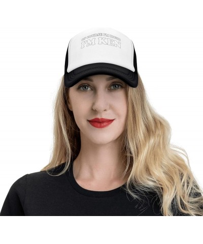 of Course I'm Right I'm Ken Women's Baseball Cap Low Profile Mesh Trucker Cap Adjustable Black $10.49 Baseball Caps