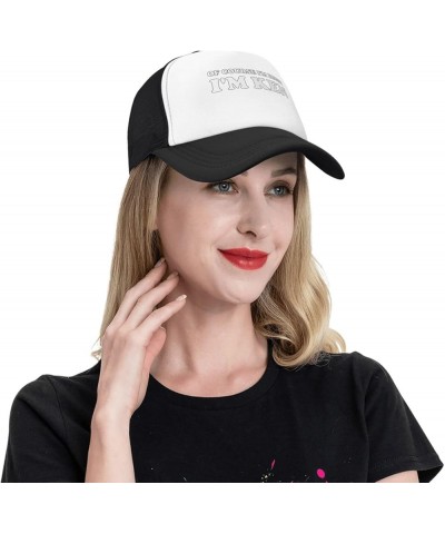 of Course I'm Right I'm Ken Women's Baseball Cap Low Profile Mesh Trucker Cap Adjustable Black $10.49 Baseball Caps