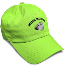 Soft Baseball Cap Polar Bear B Embroidery Wild Animals Bears Embroidery Cotton Dad Hats for Men & Women Lime Personalized Tex...