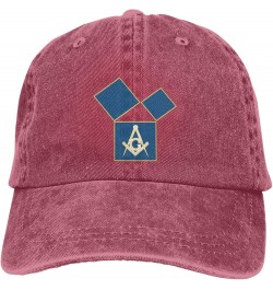 Masonic 47th Proposition of Euclid Gift Cowboy Hat Trucker Hat Baseball Cap for Womens Mens Dad Hats Summer Hat Black Red $11...