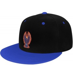 Firehawk and Skull Snapback Hat for Men Women Baseball Cap Trucker Flat Bill Hats Dad Caps Blue $12.12 Baseball Caps