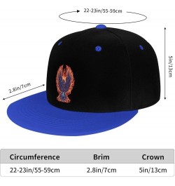 Firehawk and Skull Snapback Hat for Men Women Baseball Cap Trucker Flat Bill Hats Dad Caps Blue $12.12 Baseball Caps