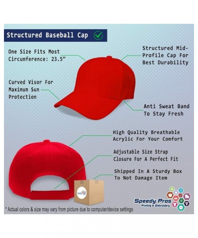 Custom Baseball Cap Model Fashion Acrylic Woman Dad Hats for Men and Women Red Personalized Text Here $14.84 Baseball Caps