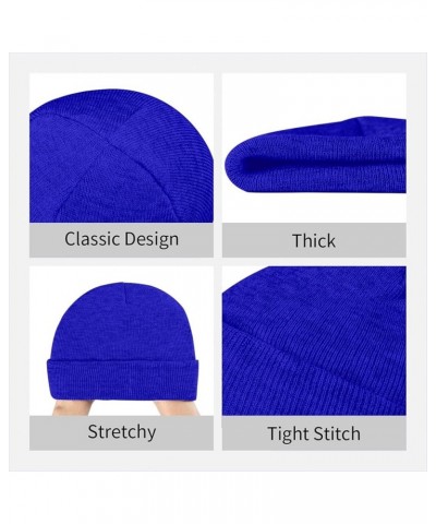 Dog Father Beer Lover Beanie Hat for Men Women Knit Skull Cap Warm Hats Black Knitted Caps Blue $9.80 Skullies & Beanies