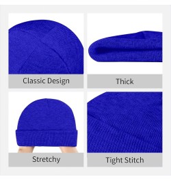 Dog Father Beer Lover Beanie Hat for Men Women Knit Skull Cap Warm Hats Black Knitted Caps Blue $9.80 Skullies & Beanies